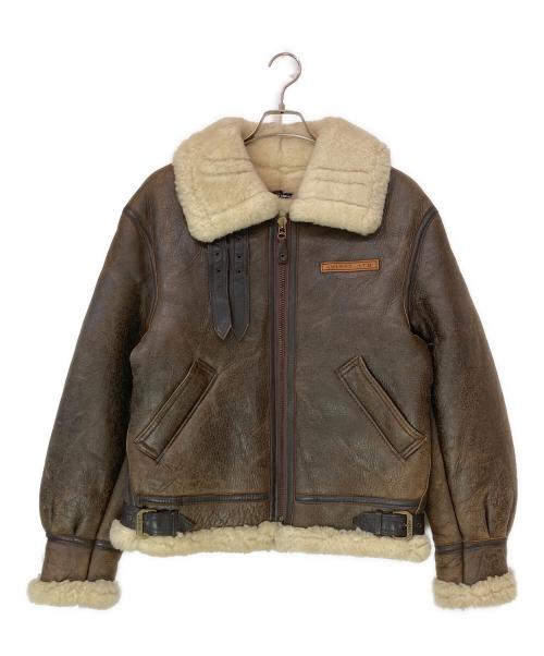 AVIREX（アヴィレックス）AVIREX (アヴィレックス) TYPE B-3 MOUTON FLIGHT JACKET ブラウン サイズ:36の古着・服飾アイテム