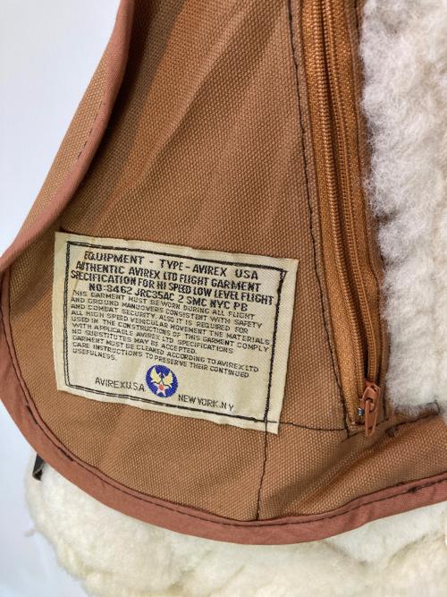 AVIREX（アヴィレックス）AVIREX (アヴィレックス) TYPE B-3 MOUTON FLIGHT JACKET ブラウン サイズ:36の古着・服飾アイテム