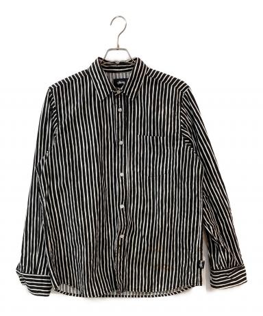 中古・古着通販】stussy (ステューシー) ストライプシャツ ブラック