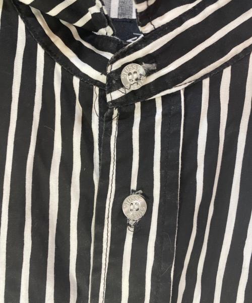 stussy（ステューシー）stussy (ステューシー) ストライプシャツ ブラック×ホワイト サイズ:Lの古着・服飾アイテム