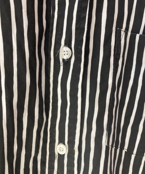 stussy（ステューシー）stussy (ステューシー) ストライプシャツ ブラック×ホワイト サイズ:Lの古着・服飾アイテム
