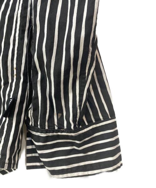 stussy（ステューシー）stussy (ステューシー) ストライプシャツ ブラック×ホワイト サイズ:Lの古着・服飾アイテム