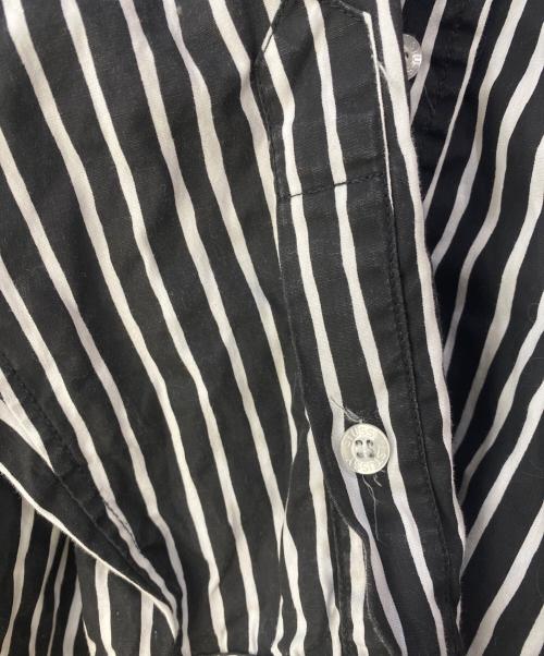 stussy（ステューシー）stussy (ステューシー) ストライプシャツ ブラック×ホワイト サイズ:Lの古着・服飾アイテム