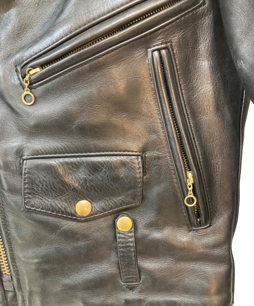 VANSON（バンソン）VANSON (バンソン) C2ダブルライダースジャケット ブラック サイズ:34の古着・服飾アイテム