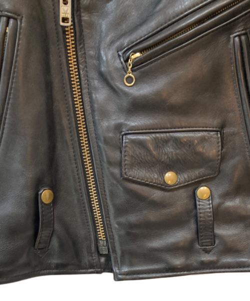 VANSON（バンソン）VANSON (バンソン) C2ダブルライダースジャケット ブラック サイズ:34の古着・服飾アイテム