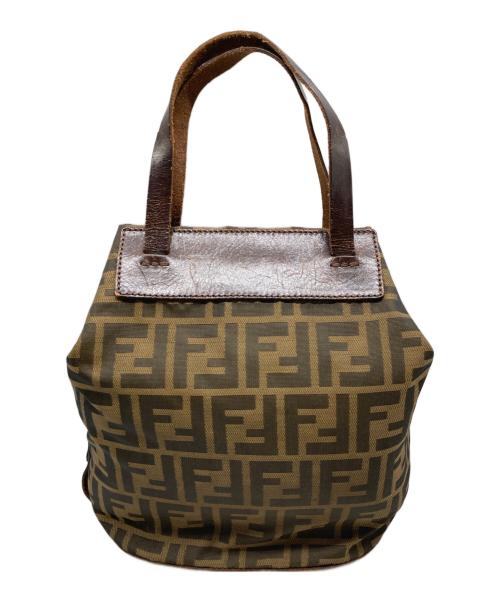 FENDI（フェンディ）FENDI (フェンディ) ズッカ柄ハンドバッグ ブラウンの古着・服飾アイテム