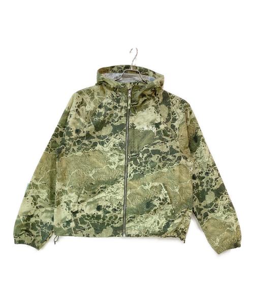 stussy（ステューシー）stussy (ステューシー) BEACH SHELL REALTREE WAV3 / ビーチシェル リアルツリー WAV3ナイロンジャケット グリーン サイズ:Mの古着・服飾アイテム