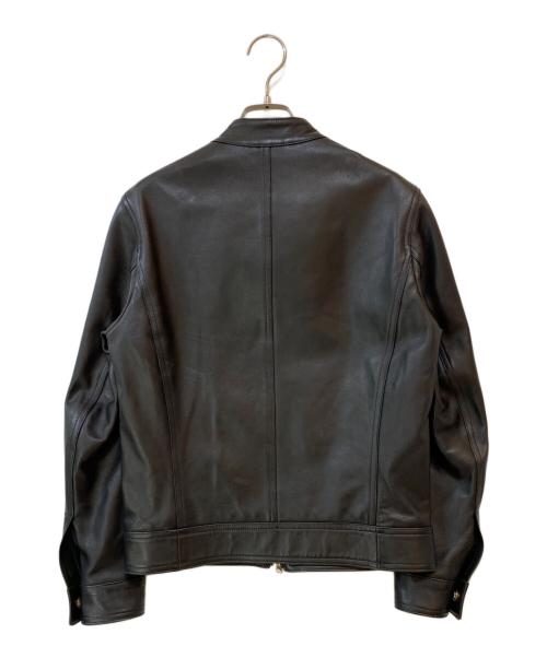EMMETI（エンメティ）EMMETI (エンメティ) JURI ラムレザー シングルライダースジャケット ブラック サイズ:42の古着・服飾アイテム
