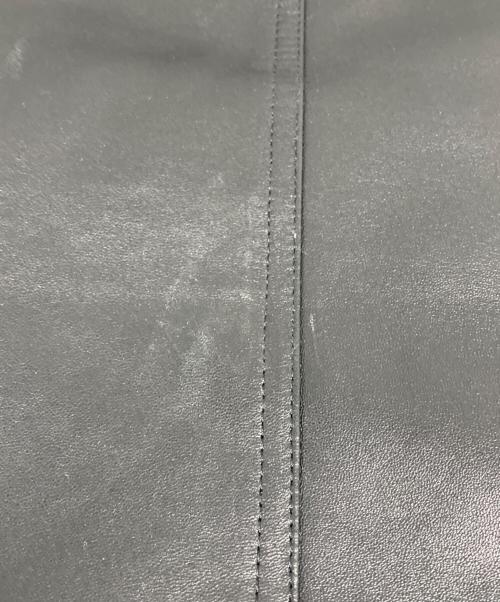 EMMETI（エンメティ）EMMETI (エンメティ) JURI ラムレザー シングルライダースジャケット ブラック サイズ:42の古着・服飾アイテム