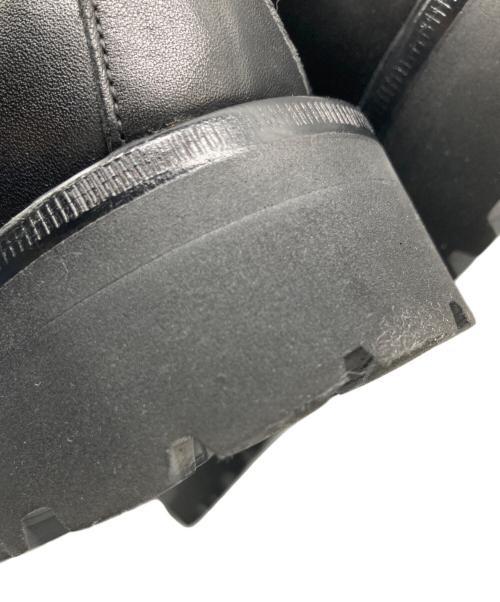 WH（ダブルエイチ）WH (ダブルエイチ) 菅原靴店別注ゴールド仕様 コンバット ブーツ レースアップ サイドジップ プレーントゥ フンシャルカーフ ブラック サイズ:8の古着・服飾アイテム