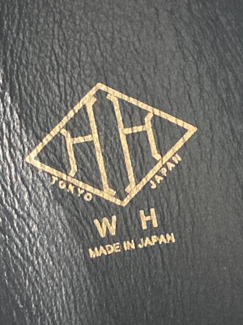 WH（ダブルエイチ）WH (ダブルエイチ) 菅原靴店別注ゴールド仕様 コンバット ブーツ レースアップ サイドジップ プレーントゥ フンシャルカーフ ブラック サイズ:8の古着・服飾アイテム