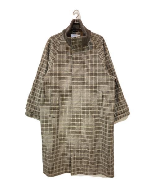 JOSEPH STUDIO（ジョセフスタジオ）JOSEPH STUDIO (ジョセフスタジオ) チェックジップコート ベージュ サイズ:8の古着・服飾アイテム