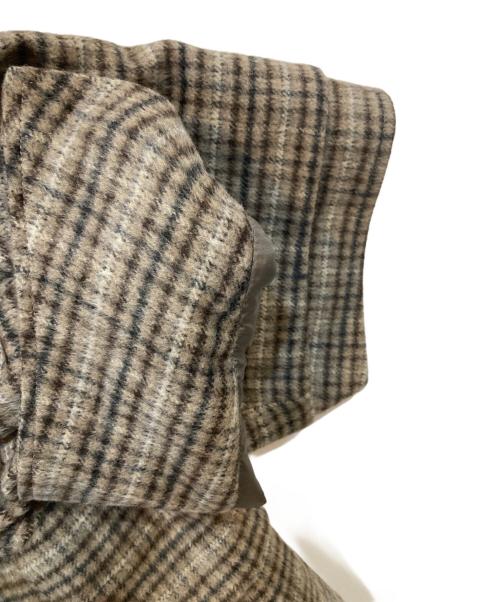 JOSEPH STUDIO（ジョセフスタジオ）JOSEPH STUDIO (ジョセフスタジオ) チェックジップコート ベージュ サイズ:8の古着・服飾アイテム