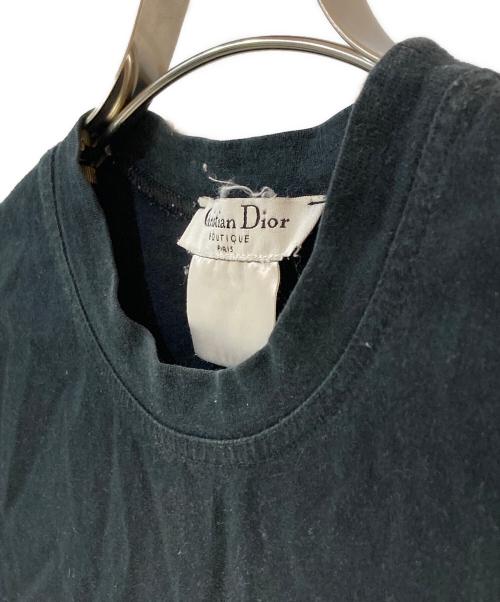 Christian Dior（クリスチャン ディオール）Christian Dior (クリスチャン ディオール) ロゴプリントTシャツ ブラック サイズ:40の古着・服飾アイテム