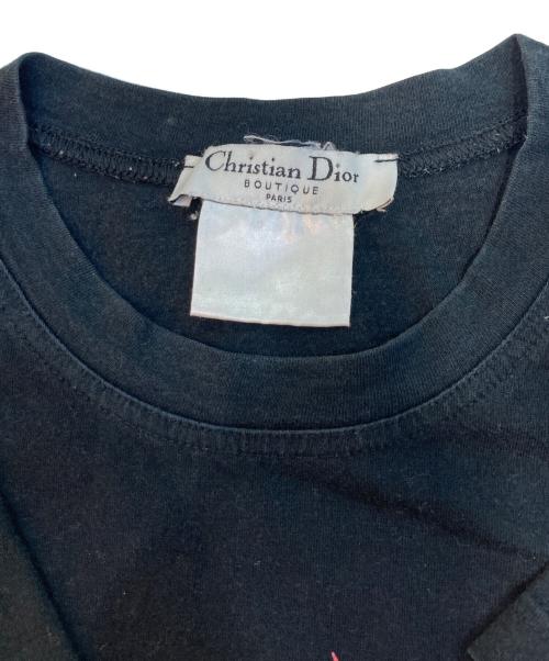 Christian Dior（クリスチャン ディオール）Christian Dior (クリスチャン ディオール) ロゴプリントTシャツ ブラック サイズ:40の古着・服飾アイテム