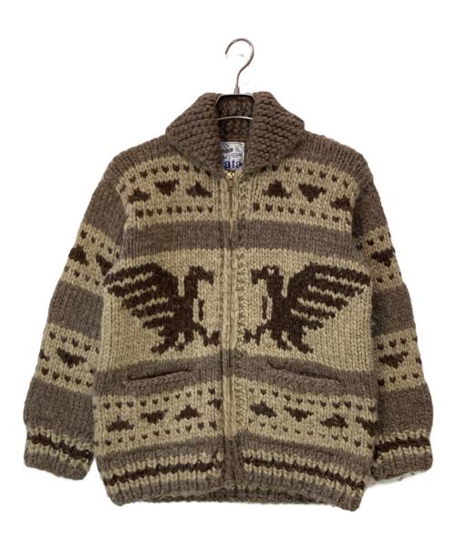 KANATA（カナタ）KANATA (カナタ) 50's Vintage カウチンニットカーディガン ブラウン サイズ:なしの古着・服飾アイテム