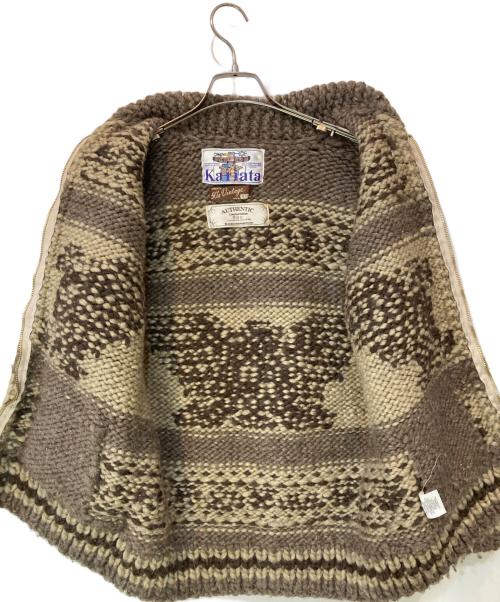 KANATA（カナタ）KANATA (カナタ) 50's Vintage カウチンニットカーディガン ブラウン サイズ:なしの古着・服飾アイテム