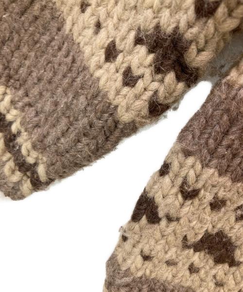 KANATA（カナタ）KANATA (カナタ) 50's Vintage カウチンニットカーディガン ブラウン サイズ:なしの古着・服飾アイテム