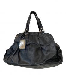 DOLCE & GABBANA（ドルチェ＆ガッバーナ）の古着「MISS CURLY レザーハンドバッグ」｜ブラック