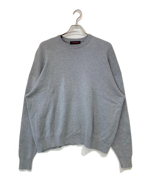 CABAN（キャバン）CABAN (キャバン) コットンカシミヤ クルーネックプルオーバー グレー サイズ:Lの古着・服飾アイテム