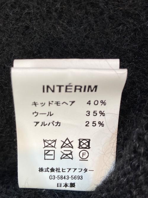 INTERIM（インテリム）INTERIM (インテリム) KID MOHAIR CREW/キッドモヘアクルー ニット ブラック サイズ:4の古着・服飾アイテム
