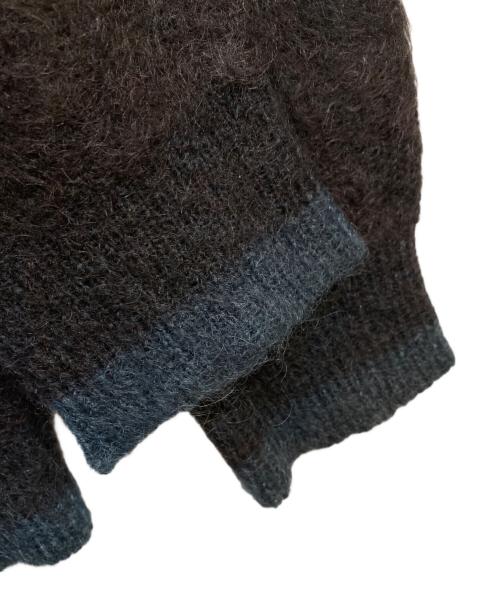 YOKE（ヨーク）YOKE (ヨーク) MOHAIR BORDER CREWNECK SWEATER/モヘアボーダークルーネックセーター ブラック×ネイビー サイズ:3の古着・服飾アイテム