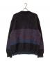 YOKE (ヨーク) MOHAIR BORDER CREWNECK SWEATER/モヘアボーダークルーネックセーター ブラック×ネイビー サイズ:3：20000円