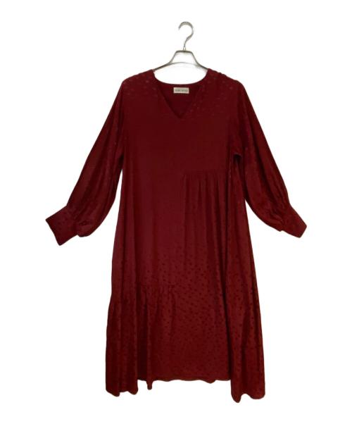 SUM1 STYLE（スミスタイル）SUM1 STYLE (スミスタイル) ドット柄フレアワンピース レッド サイズ:Ｆreeの古着・服飾アイテム