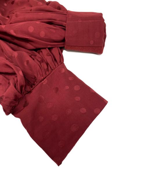 SUM1 STYLE（スミスタイル）SUM1 STYLE (スミスタイル) ドット柄フレアワンピース レッド サイズ:Ｆreeの古着・服飾アイテム