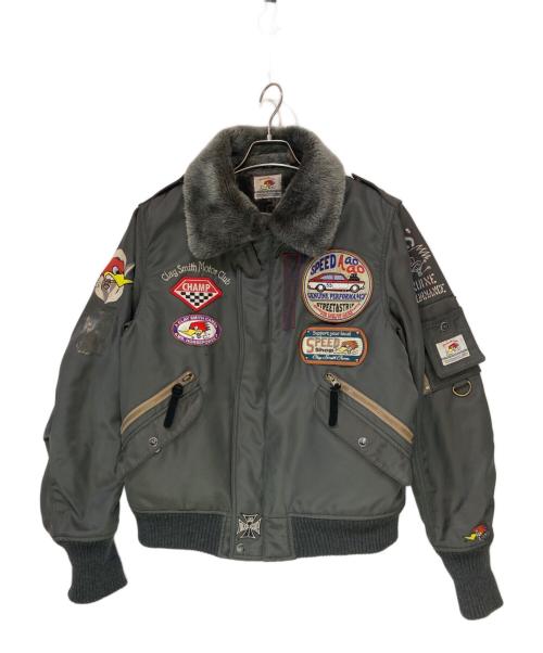 CLAY SMITH（クレイスミス）CLAY SMITH (クレイスミス) フライトジャケット カーキ サイズ:LLの古着・服飾アイテム