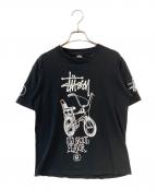 stussyステューシー）の古着「OLD SKOOL FLAVOR プリントTシャツ」｜ブラック