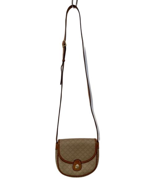 CELINE（セリーヌ）CELINE (セリーヌ) トリオンフ金具付 マカダム柄ショルダーバッグ ベージュの古着・服飾アイテム