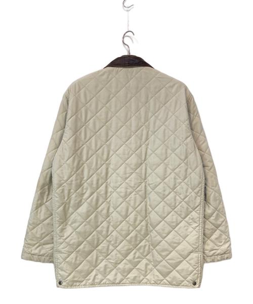 Salvatore Ferragamo（サルヴァトーレ フェラガモ）Salvatore Ferragamo (サルヴァトーレ フェラガモ) レザー切替キルティングコート ベージュ サイズ:48の古着・服飾アイテム