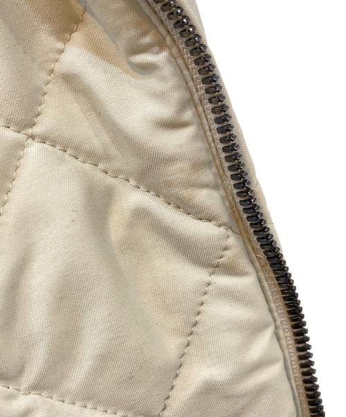 Salvatore Ferragamo（サルヴァトーレ フェラガモ）Salvatore Ferragamo (サルヴァトーレ フェラガモ) レザー切替キルティングコート ベージュ サイズ:48の古着・服飾アイテム