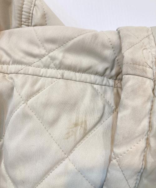 Salvatore Ferragamo（サルヴァトーレ フェラガモ）Salvatore Ferragamo (サルヴァトーレ フェラガモ) レザー切替キルティングコート ベージュ サイズ:48の古着・服飾アイテム