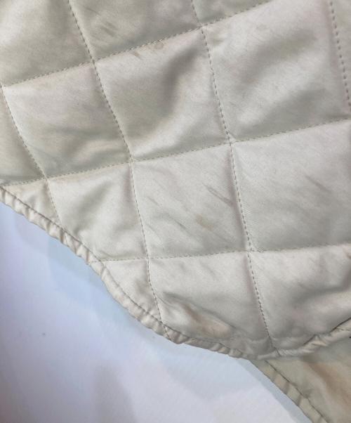 Salvatore Ferragamo（サルヴァトーレ フェラガモ）Salvatore Ferragamo (サルヴァトーレ フェラガモ) レザー切替キルティングコート ベージュ サイズ:48の古着・服飾アイテム