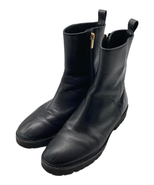 2.718（ニーテンナナイチハチ）2.718 (ニーテンナナイチハチ) コンバットサイドジップブーツ ブラック サイズ:37の古着・服飾アイテム