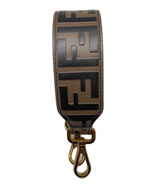 FENDI（フェンディ）FENDI (フェンディ) MINI SHOULDER STRAP/FF/CALF LEA ブラウン サイズ:なしの古着・服飾アイテム