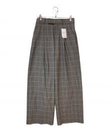 Noble（ノーブル）の古着「チェック柄裏起毛スラックスパンツ」｜グレー