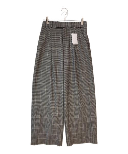 Noble（ノーブル）Noble (ノーブル) チェック柄裏起毛スラックスパンツ グレー サイズ:40 未使用品の古着・服飾アイテム