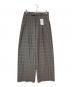 Noble（ノーブル）の古着「チェック柄裏起毛スラックスパンツ」｜グレー