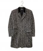 PAUL SMITHポールスミス）の古着「モヘヤ混ツイードコート」｜ブラック