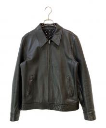 WACKO MARIA（ワコマリア）の古着「SINGLE LEATHER RIDERS ステアハイド シングルライダースジャケット」｜ブラック