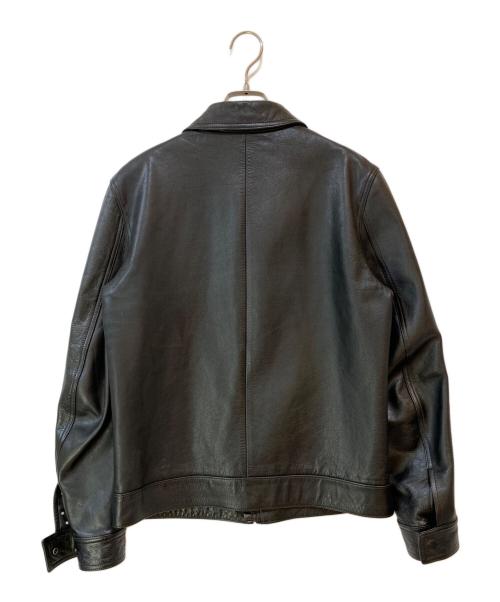 WACKO MARIA（ワコマリア）WACKO MARIA (ワコマリア) SINGLE LEATHER RIDERS ステアハイド シングルライダースジャケット ブラック サイズ:Lの古着・服飾アイテム