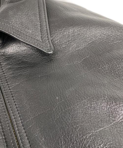 WACKO MARIA（ワコマリア）WACKO MARIA (ワコマリア) SINGLE LEATHER RIDERS ステアハイド シングルライダースジャケット ブラック サイズ:Lの古着・服飾アイテム