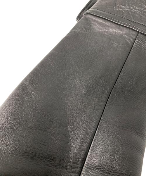 WACKO MARIA（ワコマリア）WACKO MARIA (ワコマリア) SINGLE LEATHER RIDERS ステアハイド シングルライダースジャケット ブラック サイズ:Lの古着・服飾アイテム