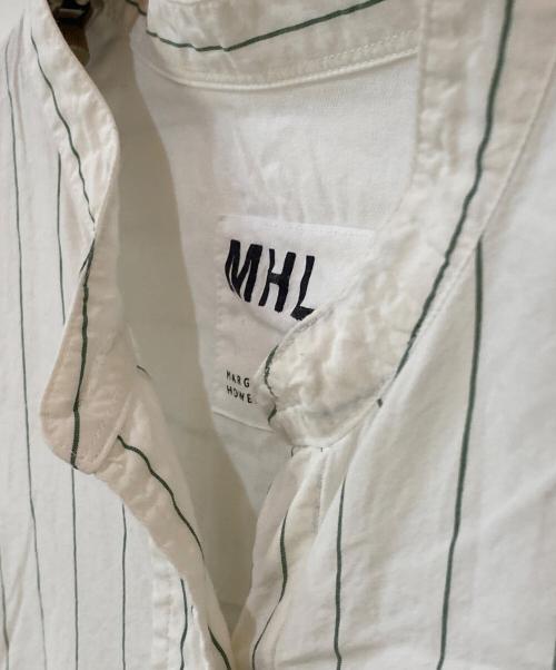 MHL（エムエイチエル）MHL (エムエイチエル) WORKWEAR STRIPE COTTON SHIRTING長袖シャツ ホワイト サイズ:1の古着・服飾アイテム