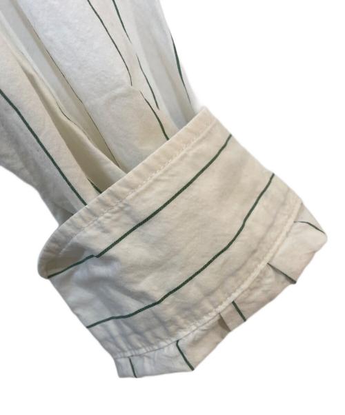 MHL（エムエイチエル）MHL (エムエイチエル) WORKWEAR STRIPE COTTON SHIRTING長袖シャツ ホワイト サイズ:1の古着・服飾アイテム