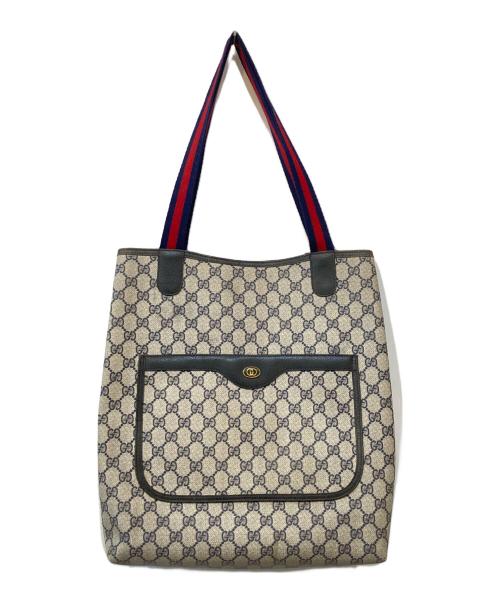 GUCCI（グッチ）GUCCI (グッチ) シェリーライン GG柄 PVC トートバッグ ベージュ サイズ:なしの古着・服飾アイテム