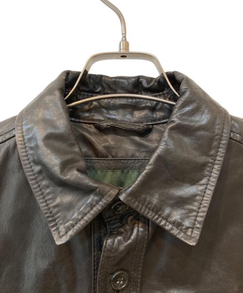 Eddie Bauer（エディーバウアー）Eddie Bauer (エディーバウアー) レザーシャツ ブラック サイズ:Sの古着・服飾アイテム